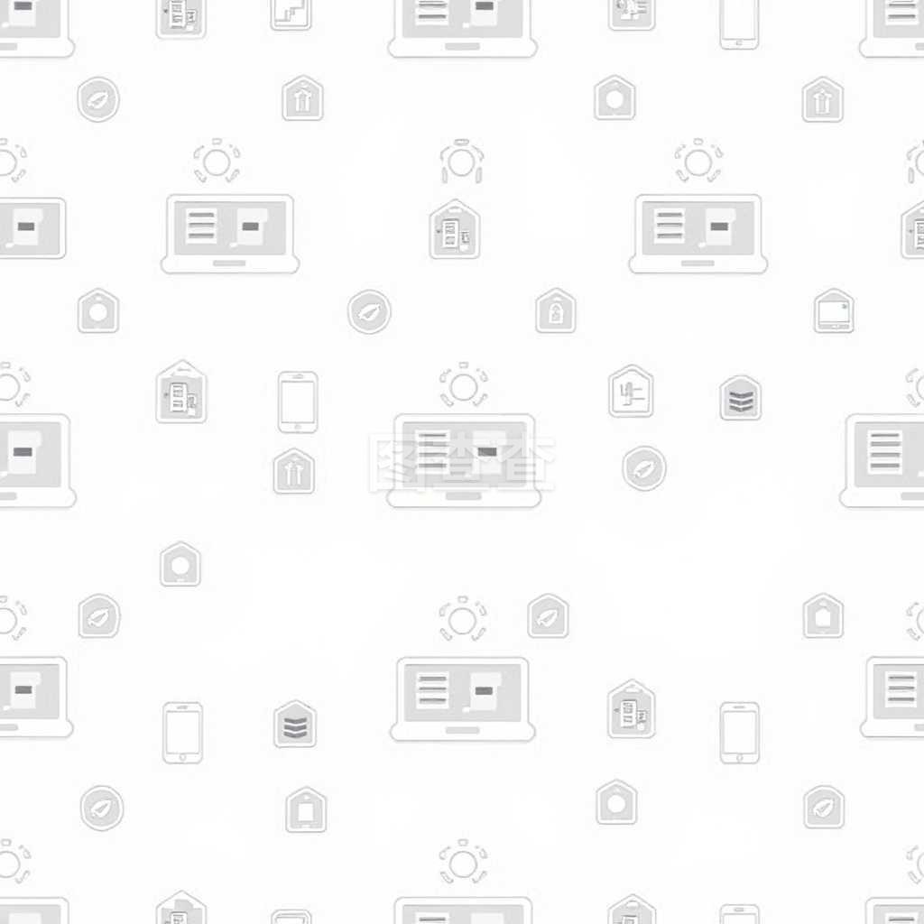 笔记本电脑技术服务图标标志。灰色背景上的无缝图案。矢量。